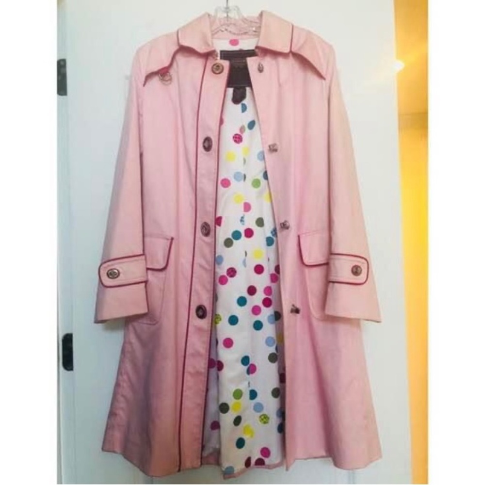 Coach Pink Raincoat size 12